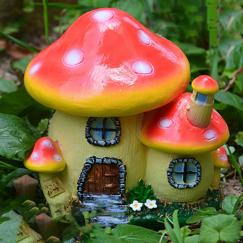 Home Decor Za - Miniatuur Paddestoel Huis Hars Fairy Tuin