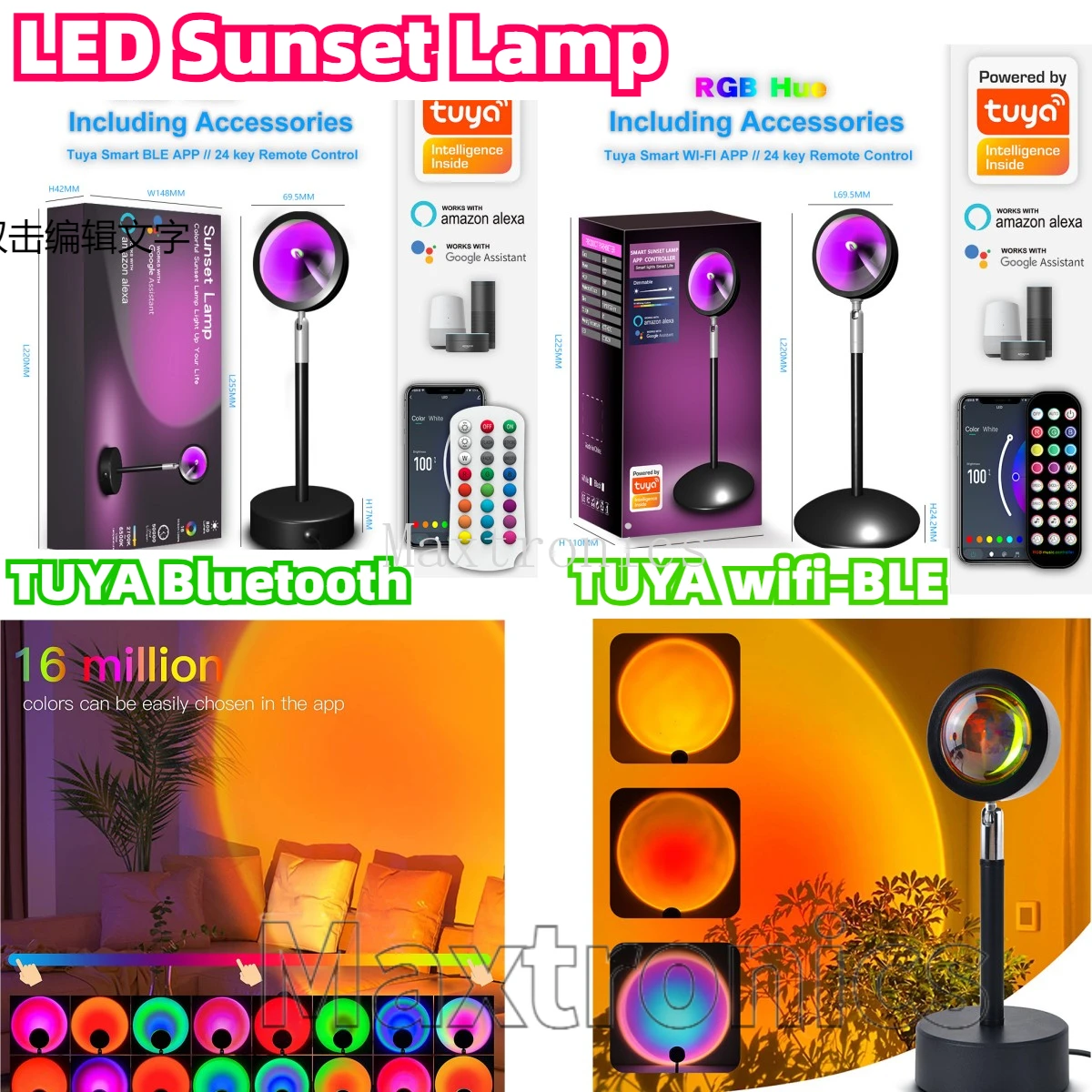 LED-zonsonderganglamp TUYA Blu - Home Decor Free App recensie en prijs