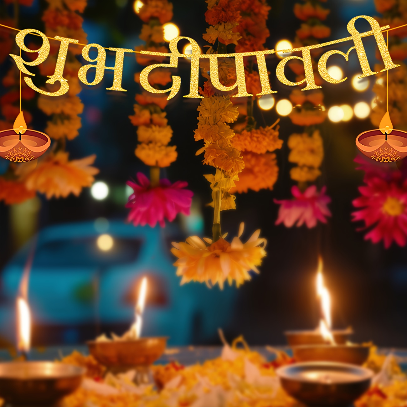 Diwali Party Decorations Happy - Home Decor Indonesia recensie en prijs