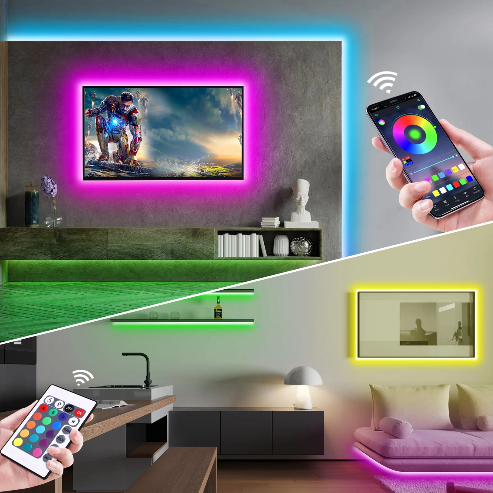 1-5m RGB LED Neon Strip Licht  - Home Decor Free App recensie en prijs